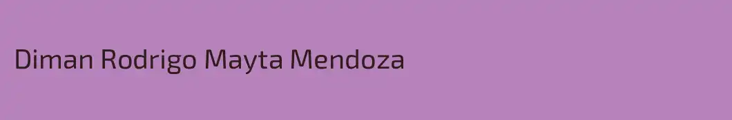 Diman Rodrigo Mayta Mendoza